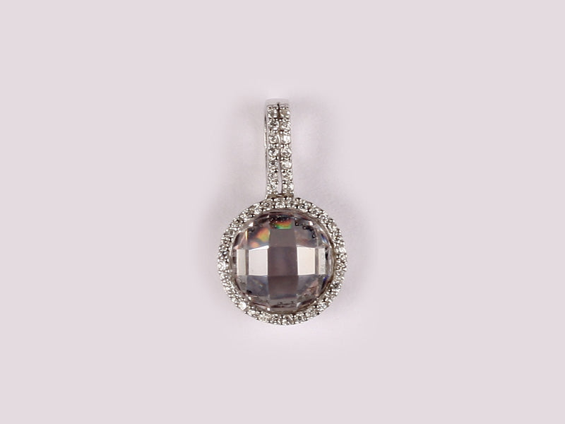 A White Cubic Zirconia Pendant