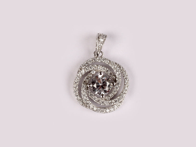 A White Cubic Zirconia Pendant