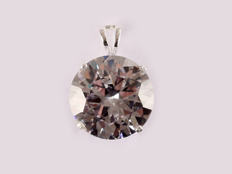 A White Cubic Zirconia Pendant