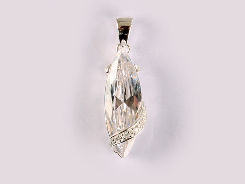White Cubic Zirconia Pendant