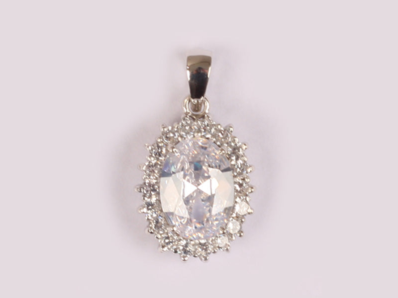 A White Cubic Zirconia Pendant