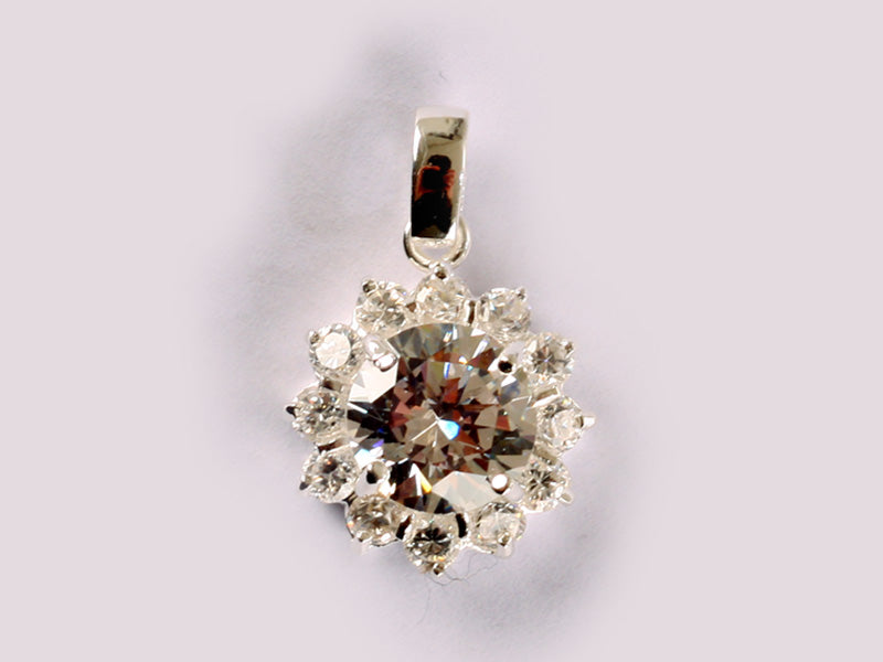 A White Cubic Zirconia Pendant