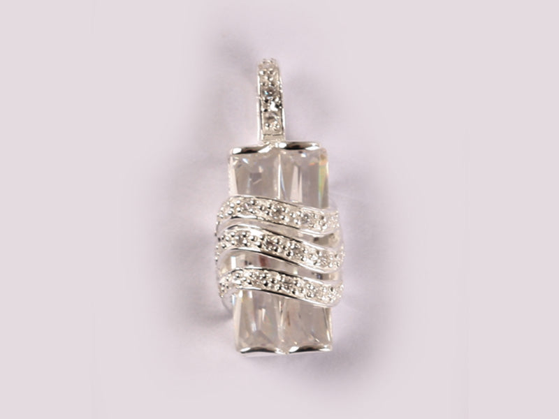 A White Cubic Zirconia Pendant