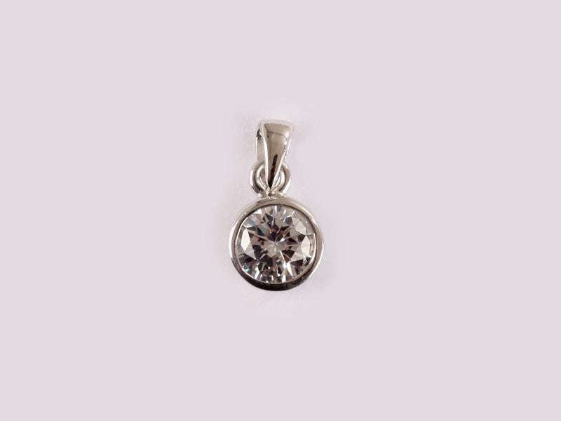 A White Cubic Zirconia Pendant