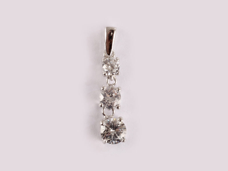 A White Cubic Zirconia Pendant