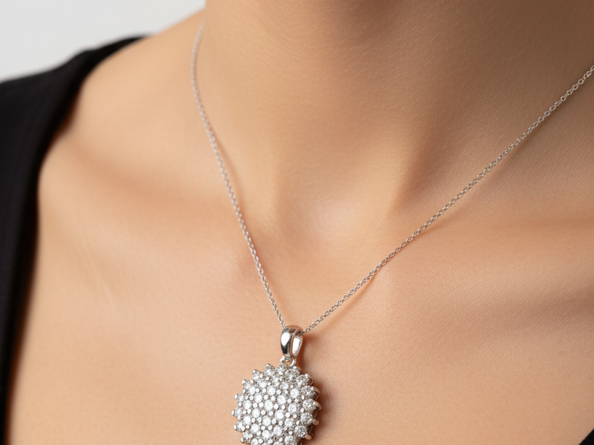 A White Cubic Zirconia Pendant