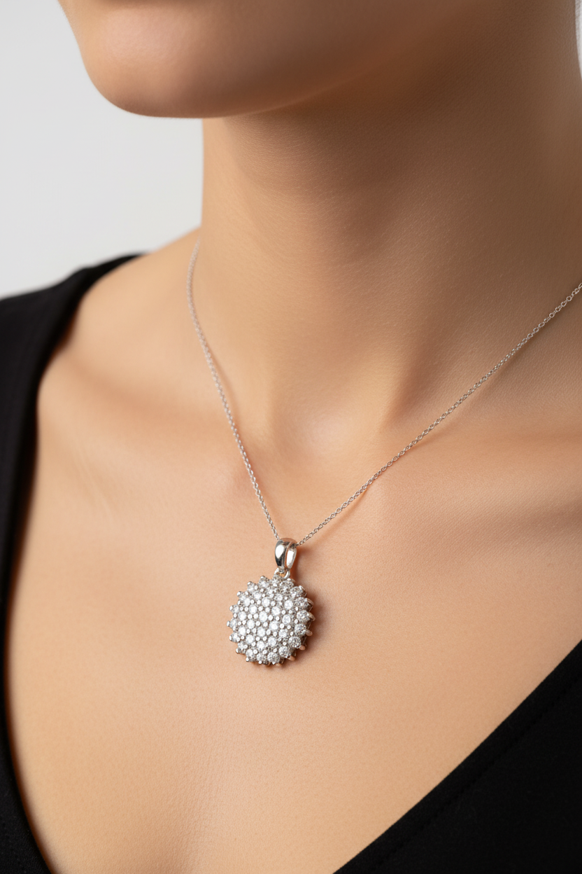 A White Cubic Zirconia Pendant
