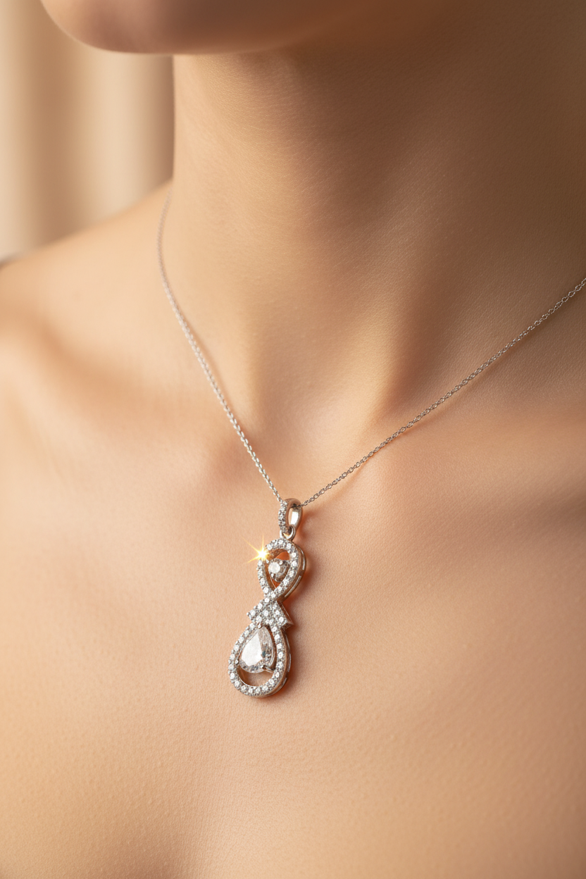 A White Cubic Zirconia Pendant