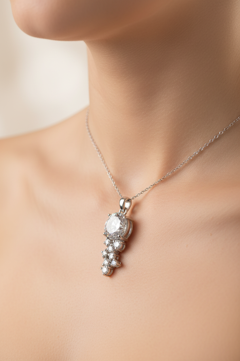 A White Cubic Zirconia Pendant
