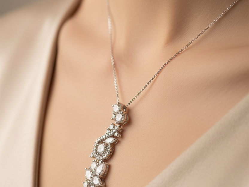 A White Cubic Zirconia Pendant