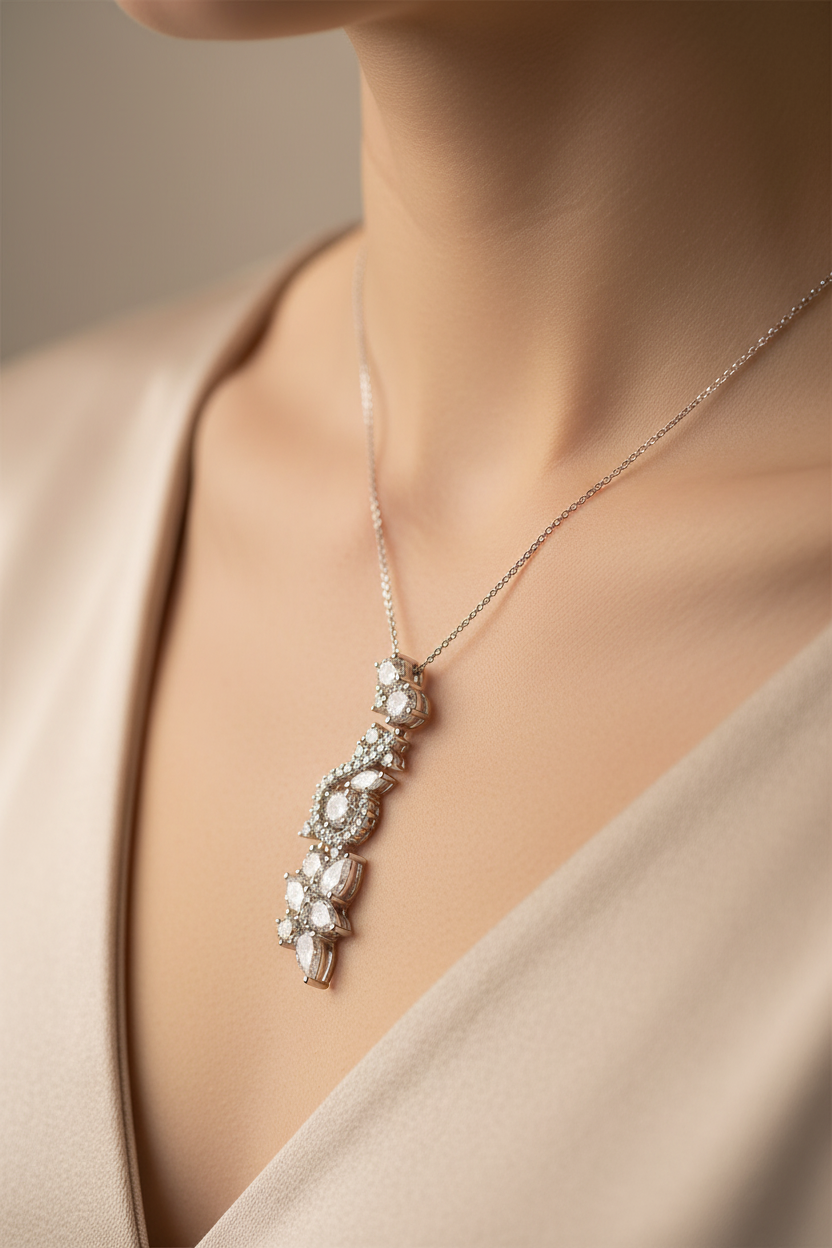 A White Cubic Zirconia Pendant