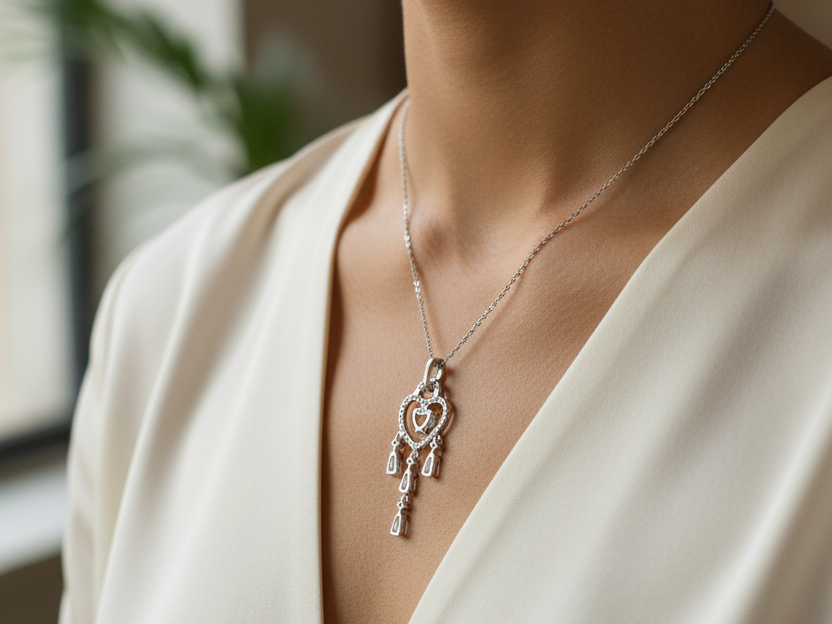 A White Cubic Zirconia Pendant