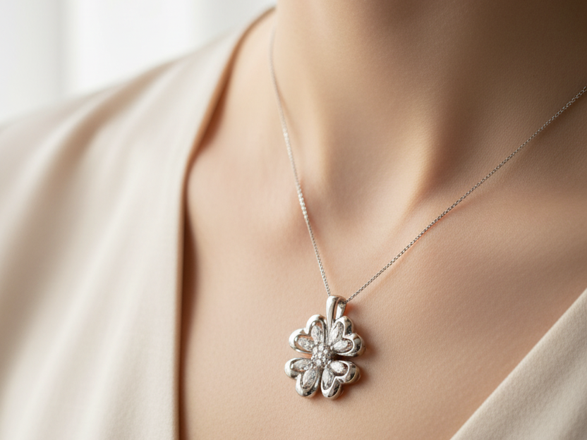 A White Cubic Zirconia Pendant