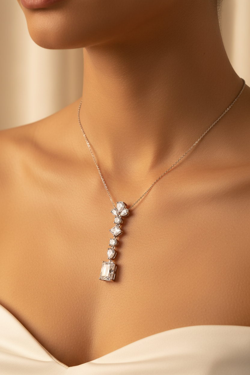 A White Cubic Zirconia Pendant