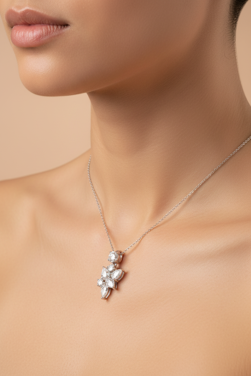 A White Cubic Zirconia Pendant