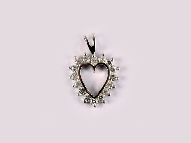 A White Cubic Zirconia Pendant