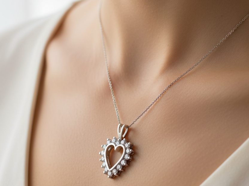 A White Cubic Zirconia Pendant
