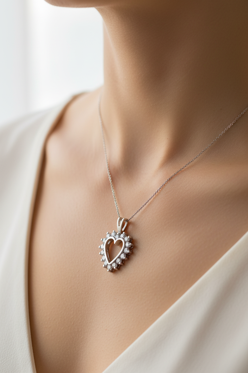 A White Cubic Zirconia Pendant
