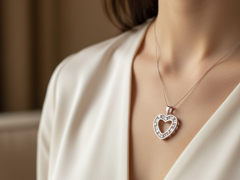 A White Cubic Zirconia Pendant