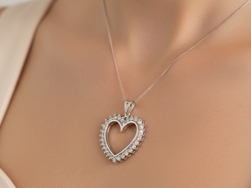 A White Cubic Zirconia Pendant