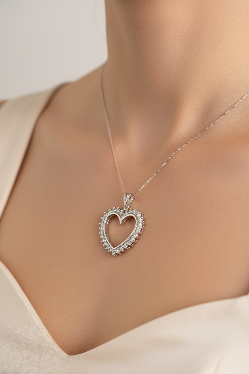 A White Cubic Zirconia Pendant