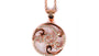 A Rose Plated On Silver  With White Cubic Zirconia Pendant & Chain