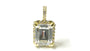 Yellow Plated  Silver with White Cz Stone Pendant