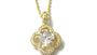 Yellow Plated  Silver with White Cz Stone Pendant