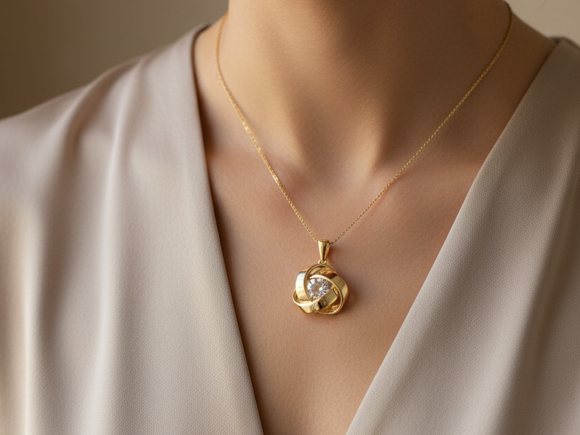 Silver with Yellow Gold Plated Pendant