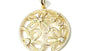 Yellow Plated  Silver with White Cz Stone Pendant