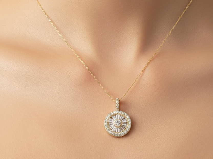 Silver with Yellow Gold Plate Pendant