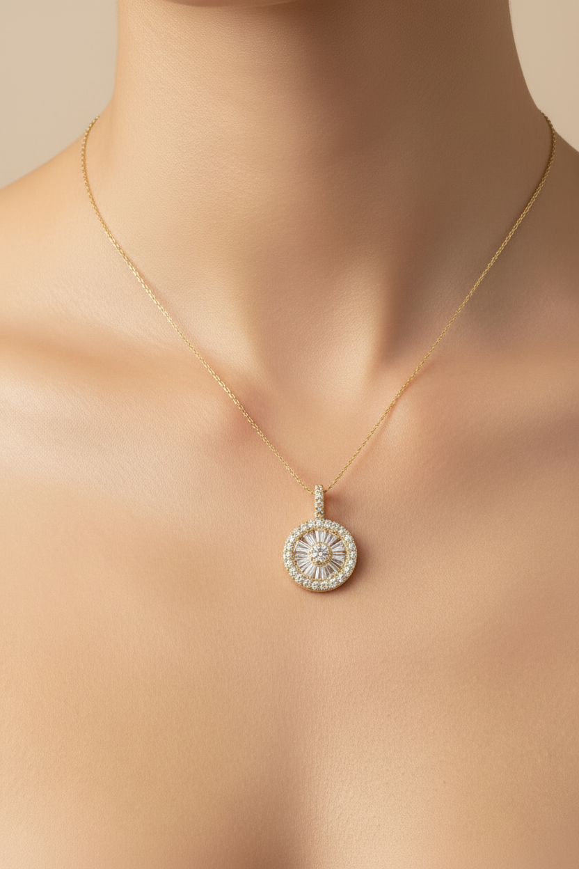 Silver with Yellow Gold Plate Pendant