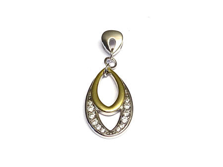 A Silver with Yellow Gold Plate Pendant