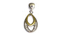 A Silver with Yellow Gold Plate Pendant