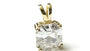 A Yellow Plated Silver White Cubic Zirconia Pendant.