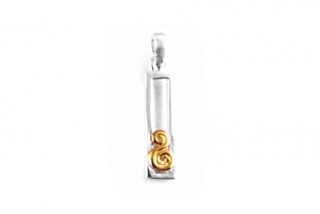 Celtic Silver Pendant With Gold Plating