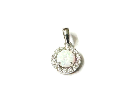 9 CT White Gold Opal Earring.
