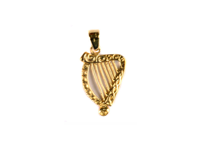 9CT Gold Harp Pendant 1.05gms