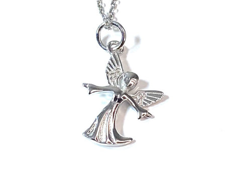 Holy Communion/Confirmation Silver Angel Pendant Chain and Box.