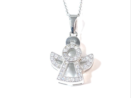Holy Communion/Confirmation Silver Angel Pendant Chain and Box.