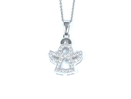 Holy Communion/Confirmation Silver Angel Pendant Chain and Box.