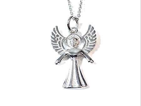 Holy Communion/Confirmation Silver Angel Pendant Chain and Box.
