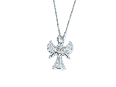 Holy Communion/Confirmation Silver Angel Pendant Chain and Box.