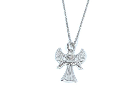 Holy Communion/Confirmation Silver Angel Pendant Chain and Box.