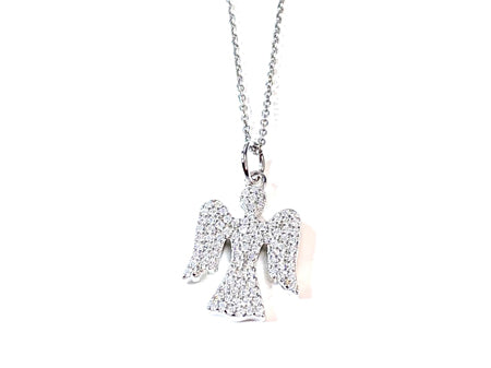 Holy Communion/Confirmation Silver Angel Pendant Chain and Box.