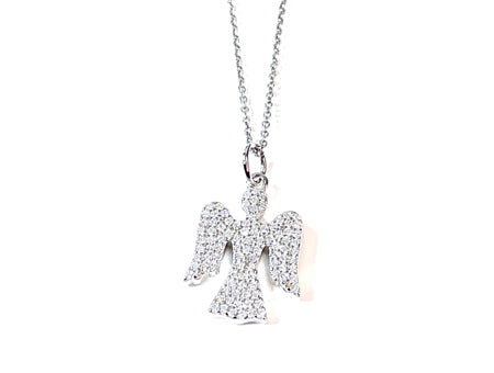 Holy Communion/Confirmation Silver Angel Pendant Chain and Box.