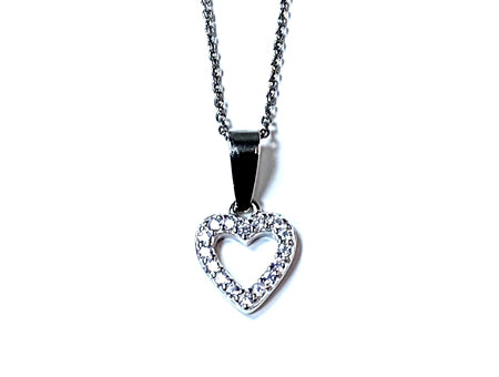 Holy Communion/Confirmation Silver Heart Pendant Chain and Box.