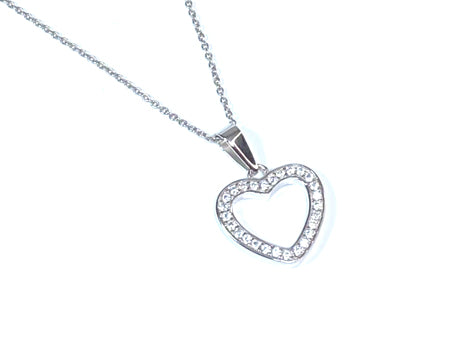 Holy Communion/Confirmation Silver Heart Pendant Chain and Box.