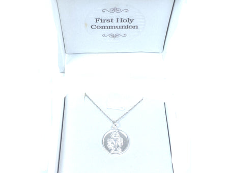 Holy Communion Medal Chained And Boxed.