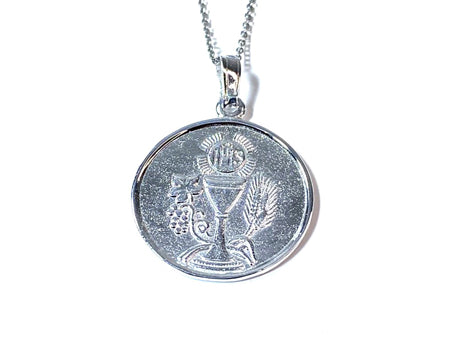 Holy Communion Medal Chained And Boxed.